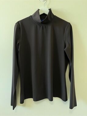 Kit and Ace Long Sleeve Brown Mock Neck Top